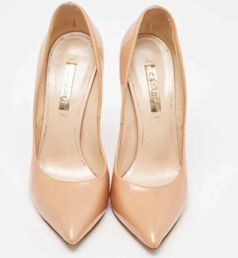 Casadei Pre-owned Leather heels Beige Dames