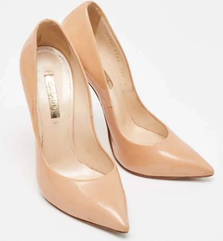 Casadei Pre-owned Leather heels Beige Dames