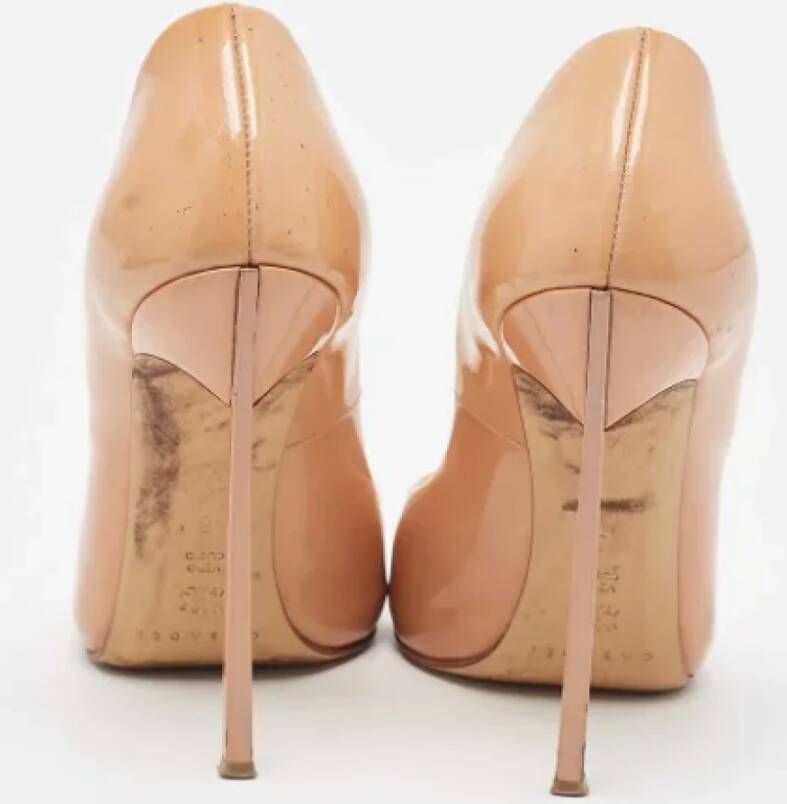 Casadei Pre-owned Leather heels Beige Dames