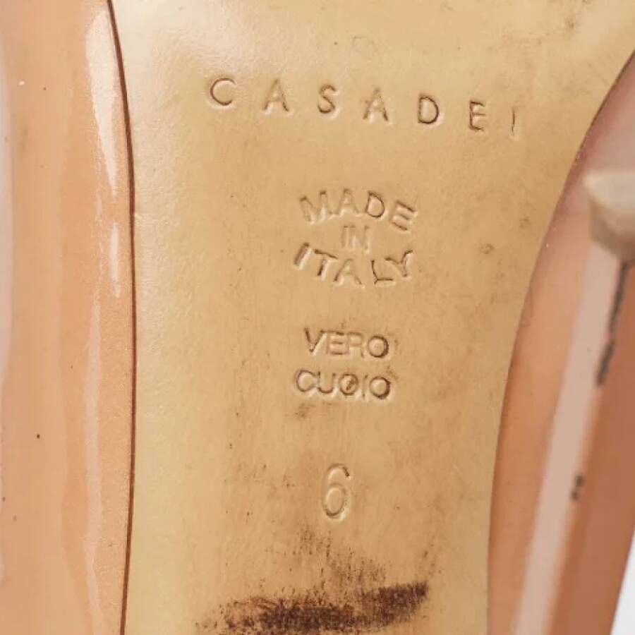 Casadei Pre-owned Leather heels Beige Dames