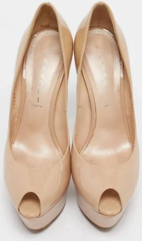 Casadei Pre-owned Leather heels Beige Dames