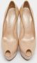 Casadei Pre-owned Leather heels Beige Dames - Thumbnail 3