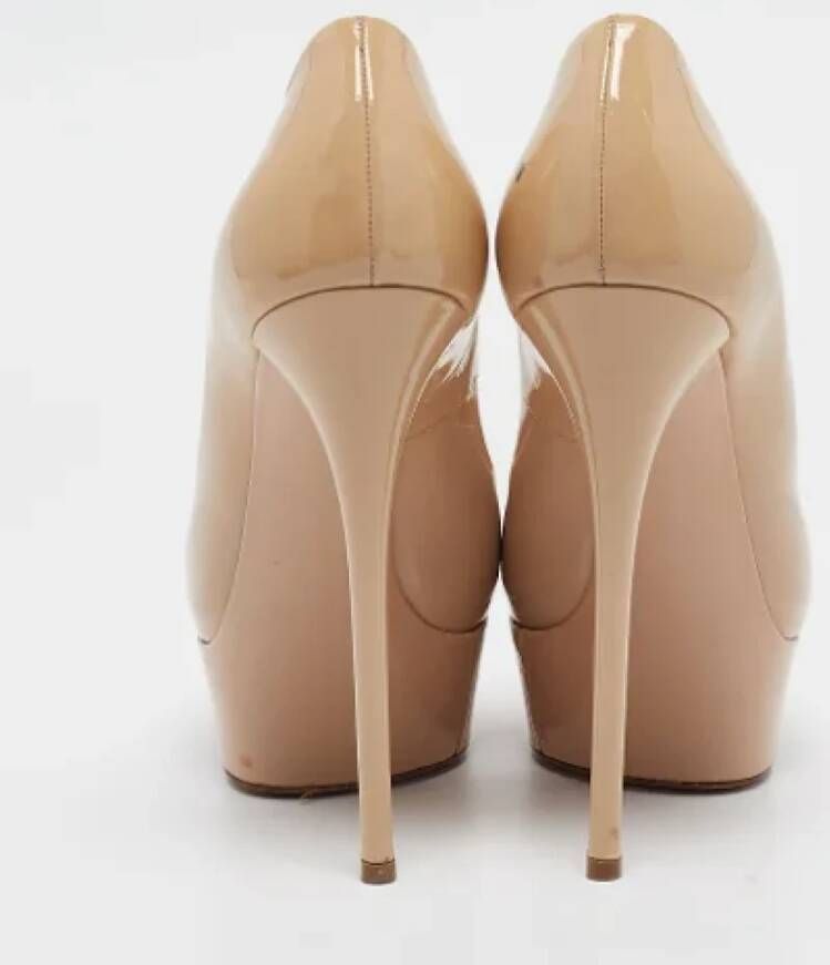 Casadei Pre-owned Leather heels Beige Dames