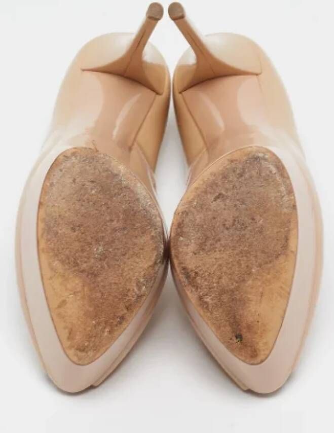 Casadei Pre-owned Leather heels Beige Dames