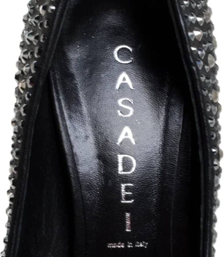 Casadei Pre-owned Leather heels Black Dames