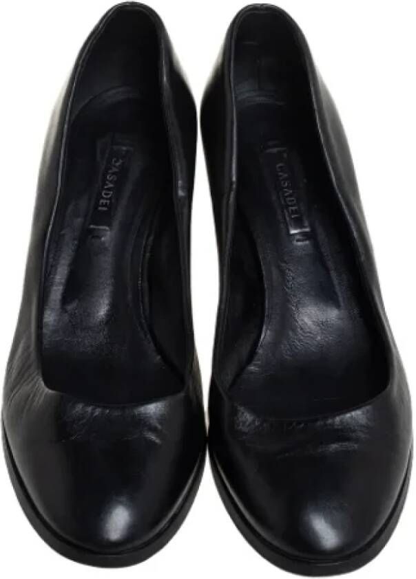 Casadei Pre-owned Leather heels Black Dames