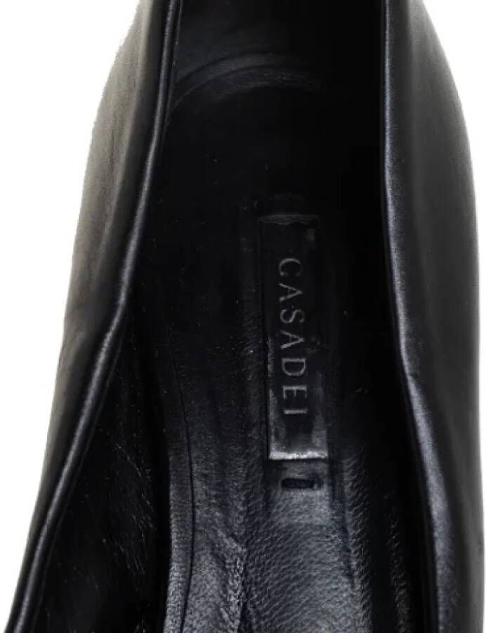 Casadei Pre-owned Leather heels Black Dames