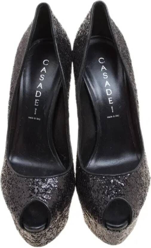 Casadei Pre-owned Leather heels Black Dames