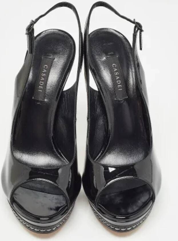 Casadei Pre-owned Leather heels Black Dames