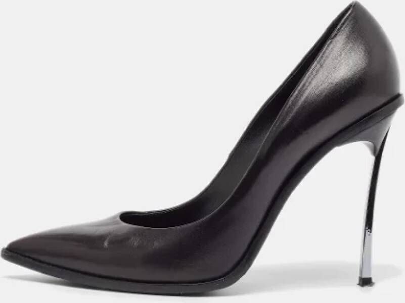 Casadei Pre-owned Leather heels Black Dames