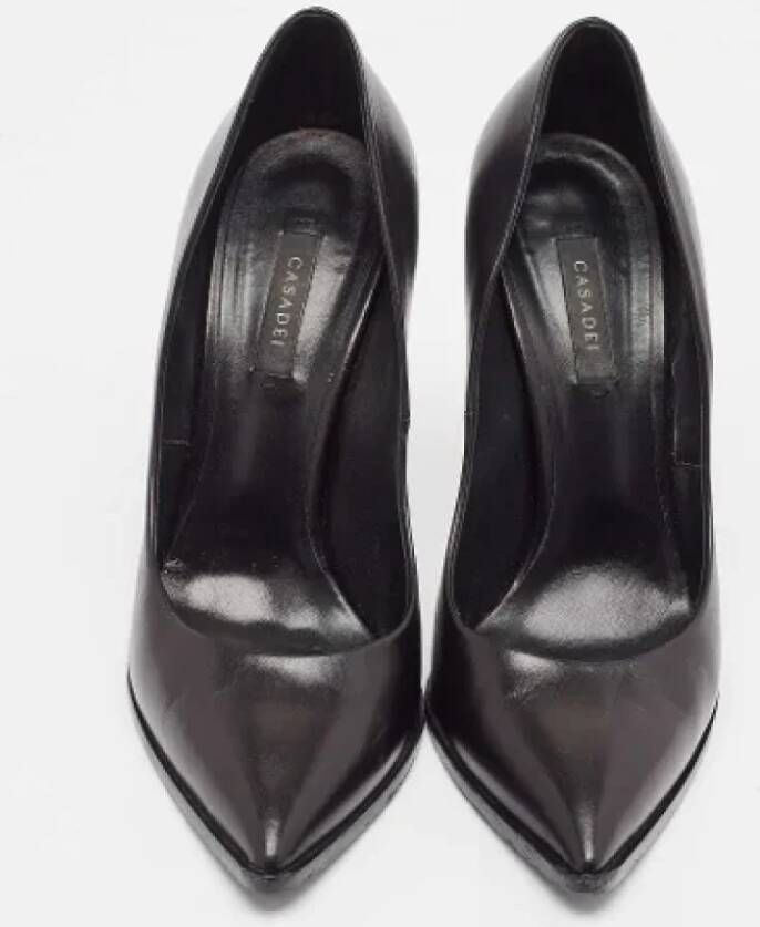 Casadei Pre-owned Leather heels Black Dames