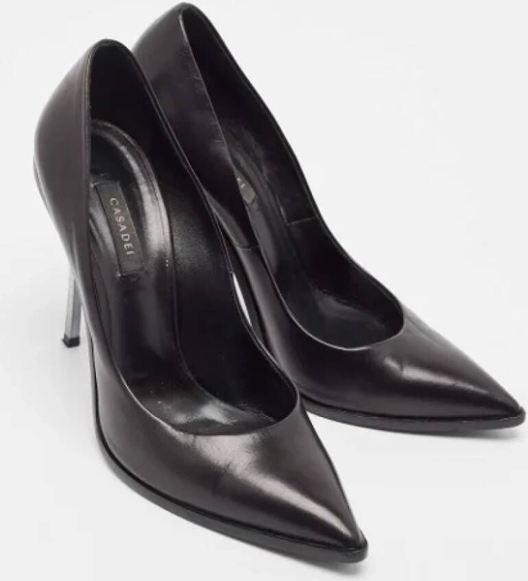 Casadei Pre-owned Leather heels Black Dames