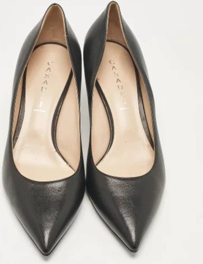 Casadei Pre-owned Leather heels Black Dames