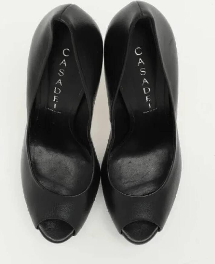 Casadei Pre-owned Leather heels Black Dames