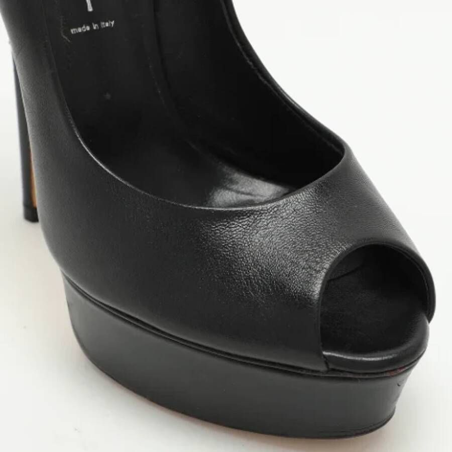 Casadei Pre-owned Leather heels Black Dames