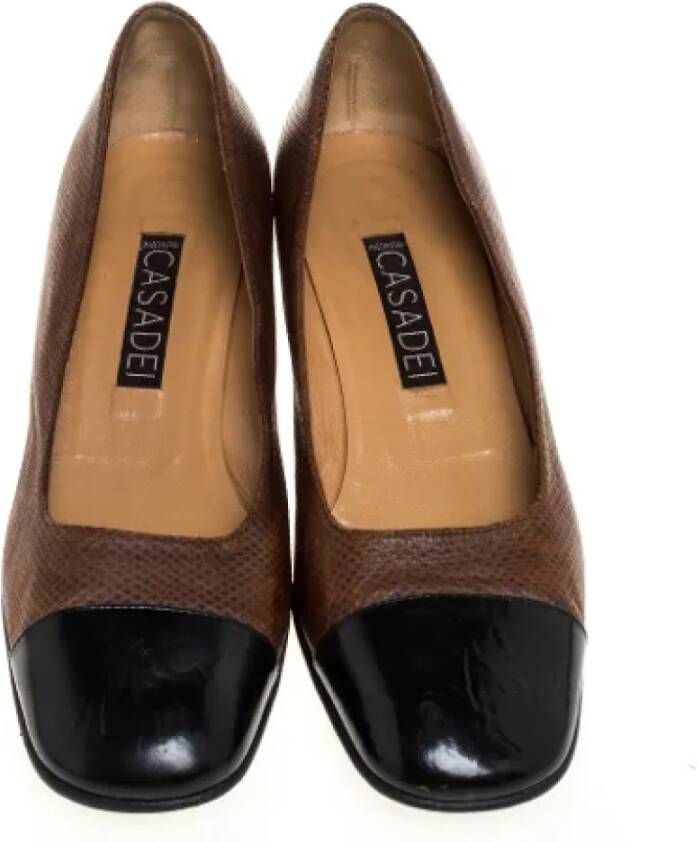 Casadei Pre-owned Leather heels Brown Dames