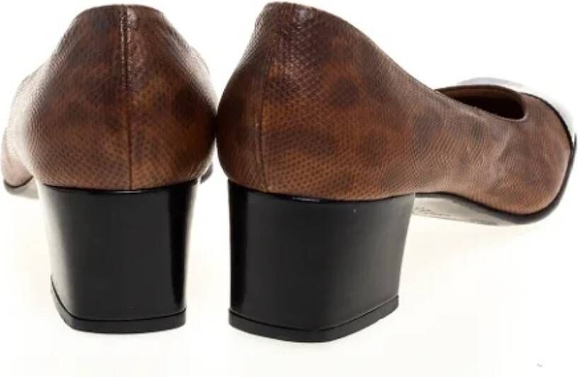 Casadei Pre-owned Leather heels Brown Dames