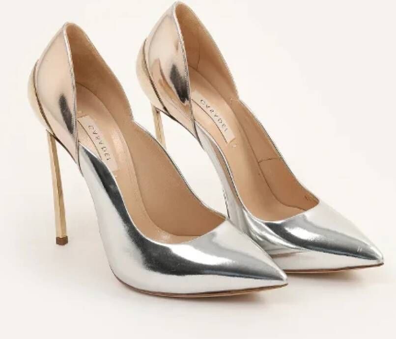 Casadei Pre-owned Leather heels Gray Dames