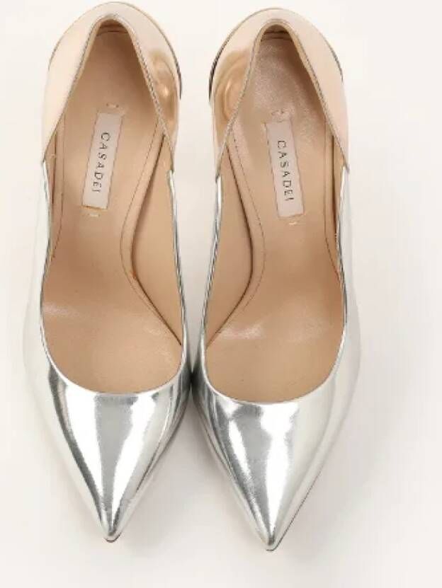 Casadei Pre-owned Leather heels Gray Dames