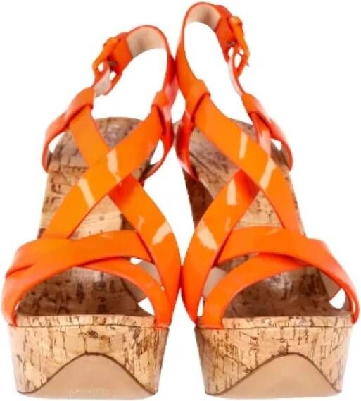 Casadei Pre-owned Leather heels Orange Dames