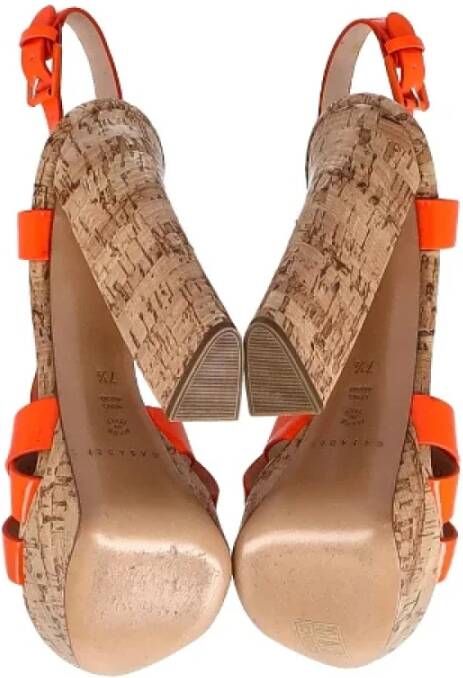 Casadei Pre-owned Leather heels Orange Dames