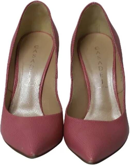 Casadei Pre-owned Leather heels Pink Dames