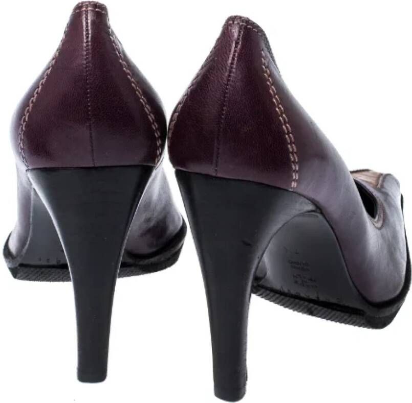 Casadei Pre-owned Leather heels Purple Dames