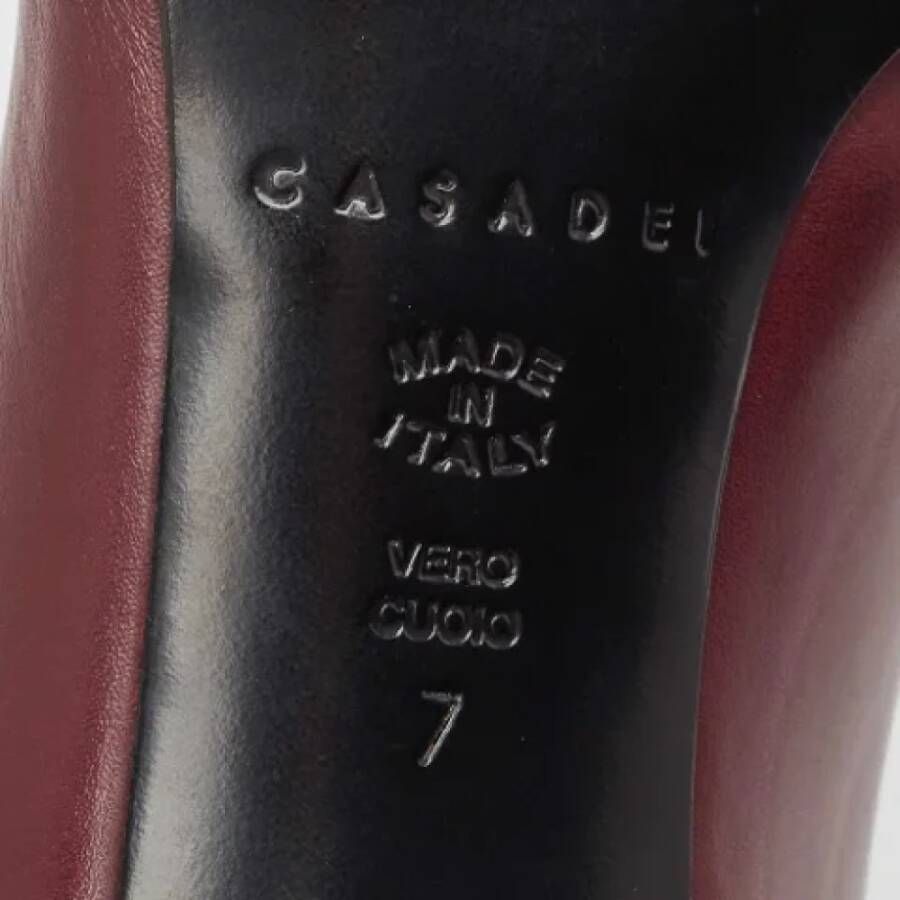 Casadei Pre-owned Leather heels Red Dames