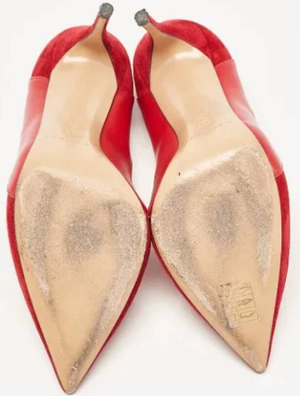 Casadei Pre-owned Leather heels Red Dames