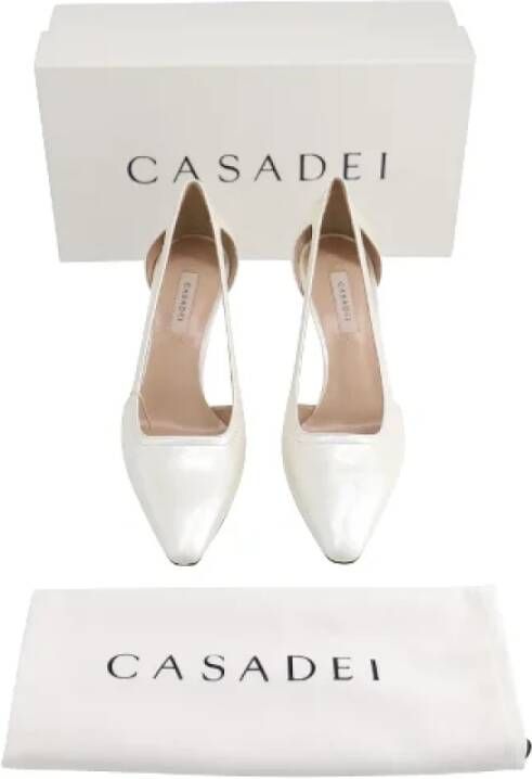 Casadei Pre-owned Leather heels White Dames