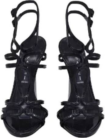 Casadei Pre-owned Leather sandals Black Dames