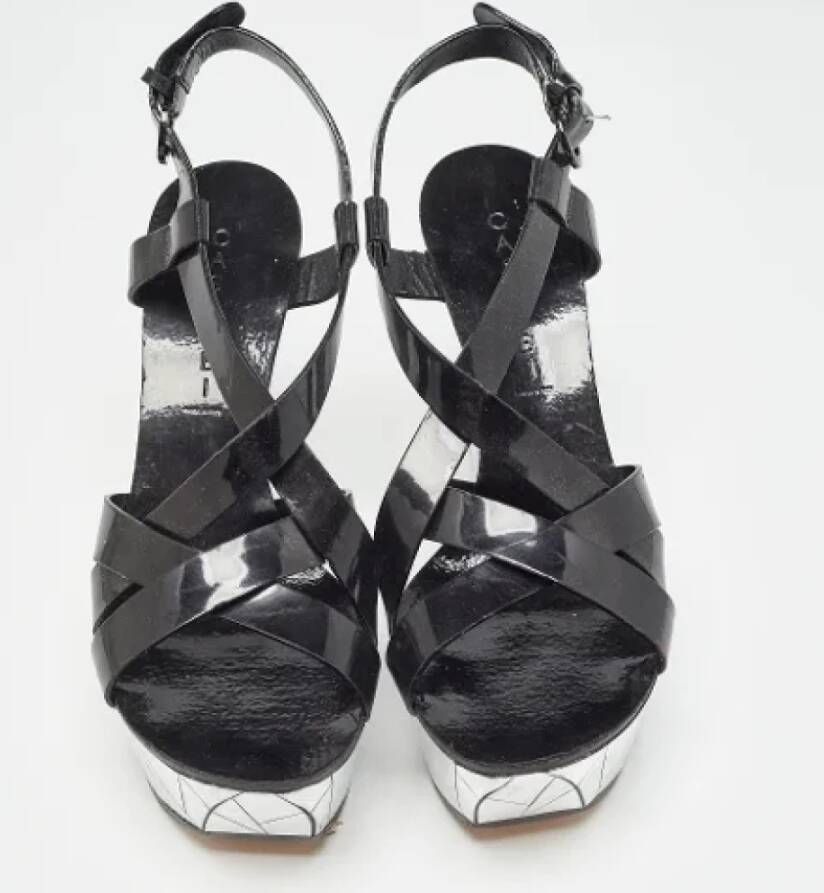 Casadei Pre-owned Leather sandals Black Dames