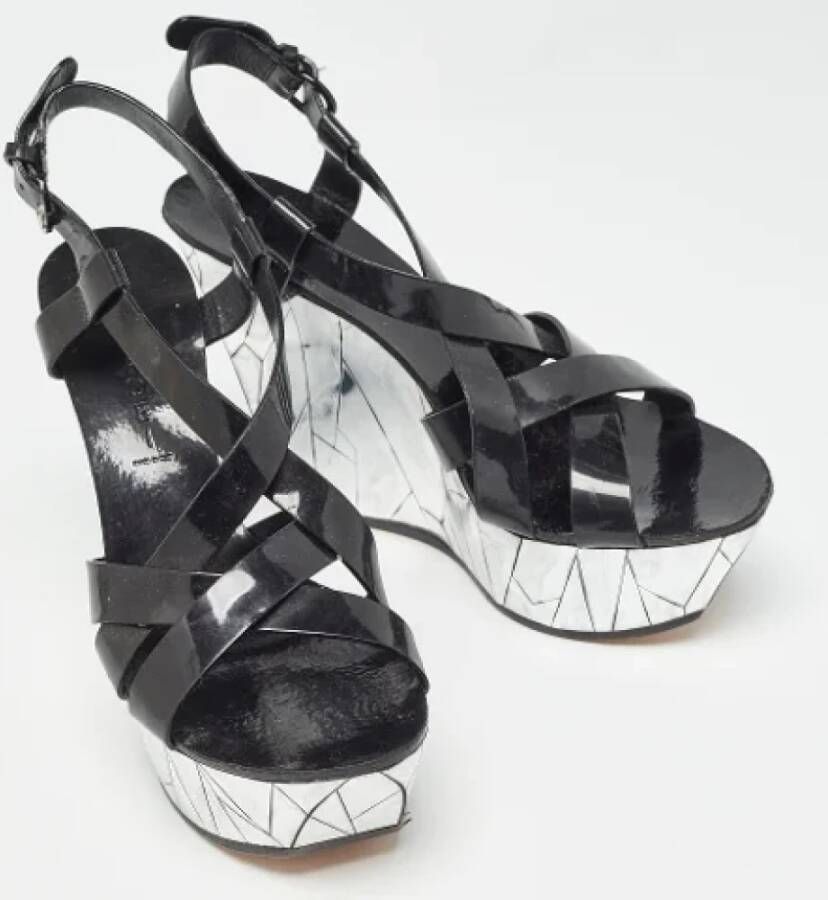 Casadei Pre-owned Leather sandals Black Dames