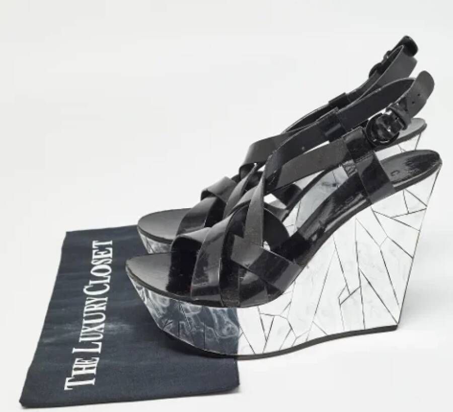 Casadei Pre-owned Leather sandals Black Dames