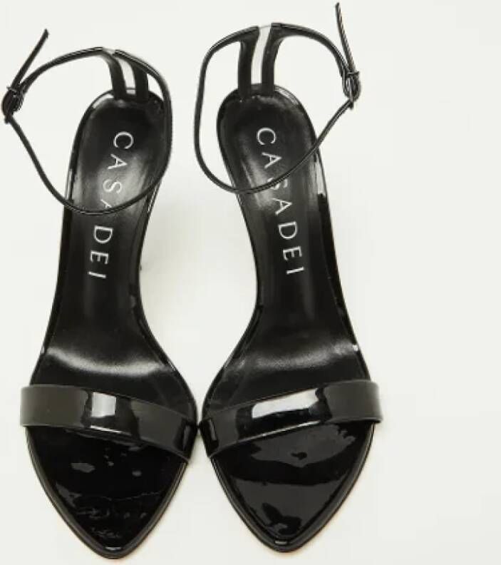 Casadei Pre-owned Leather sandals Black Dames