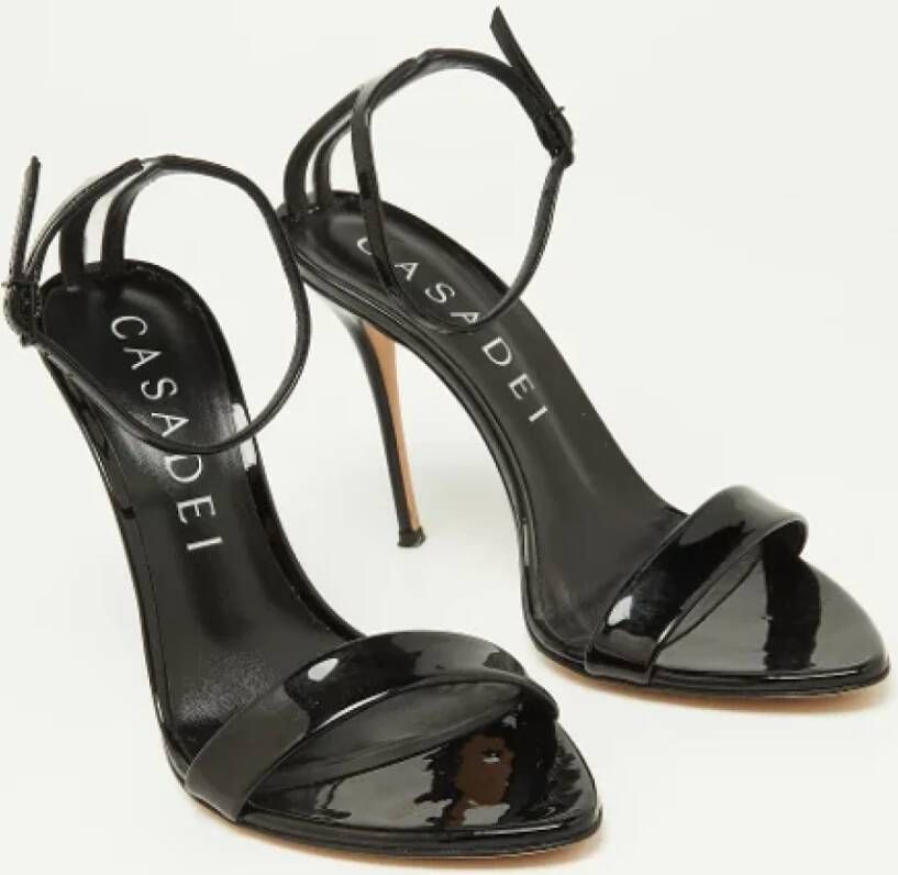 Casadei Pre-owned Leather sandals Black Dames