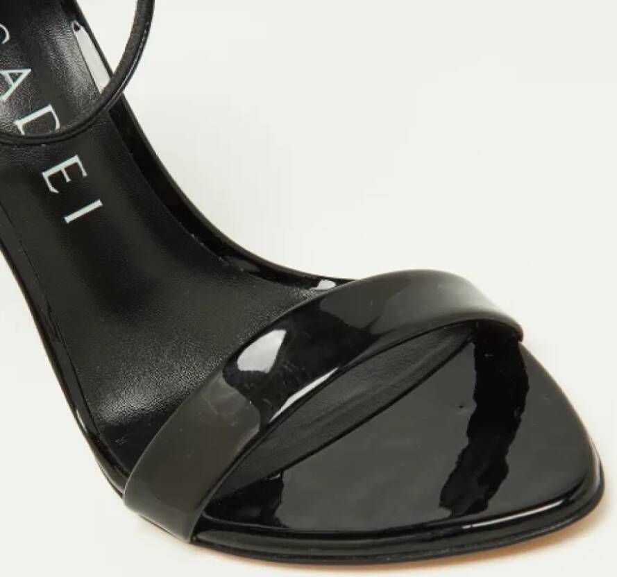 Casadei Pre-owned Leather sandals Black Dames