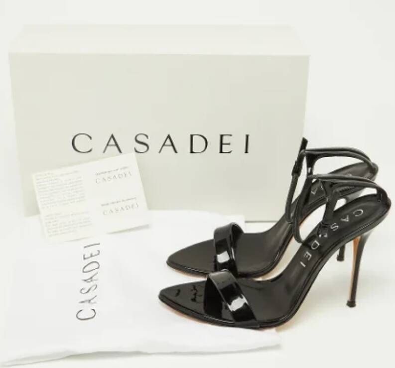 Casadei Pre-owned Leather sandals Black Dames