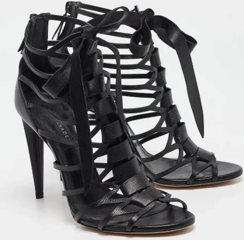 Casadei Pre-owned Leather sandals Black Dames