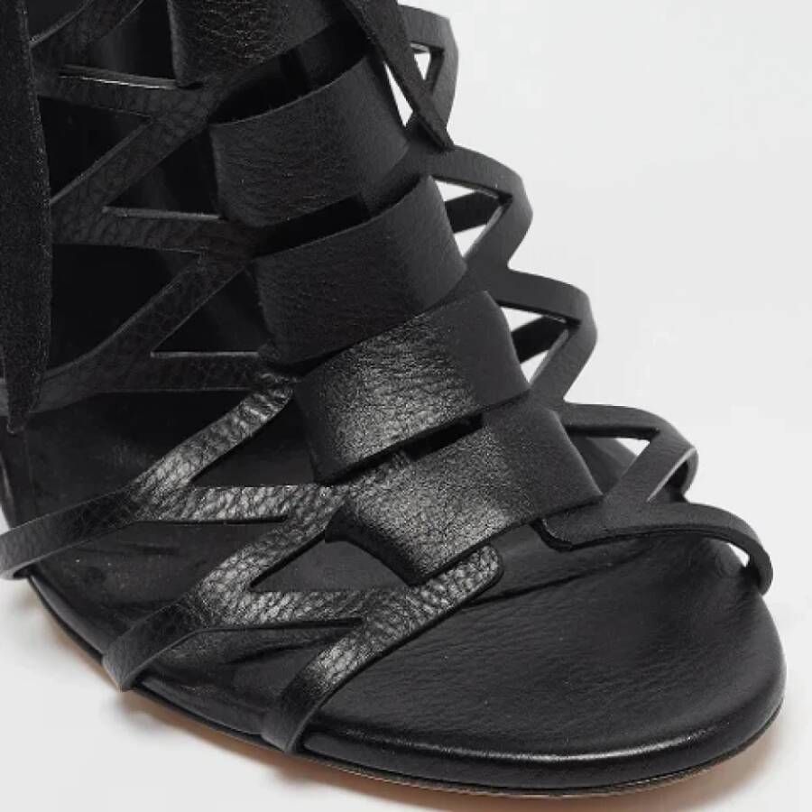 Casadei Pre-owned Leather sandals Black Dames