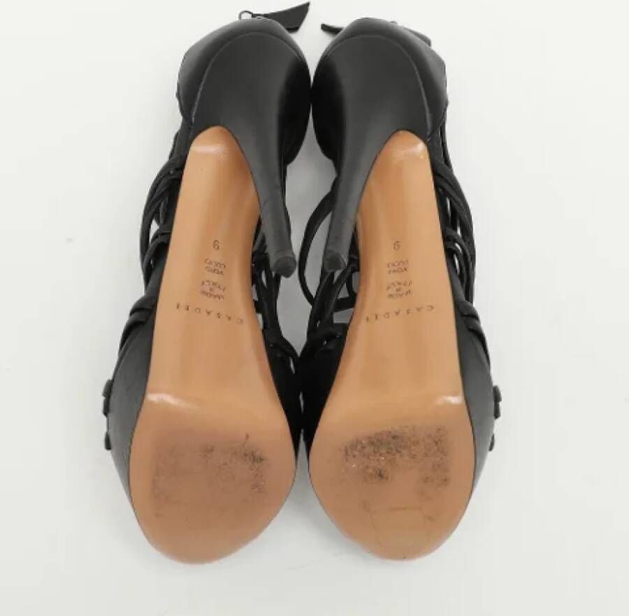 Casadei Pre-owned Leather sandals Black Dames