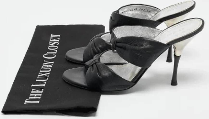 Casadei Pre-owned Leather sandals Black Dames