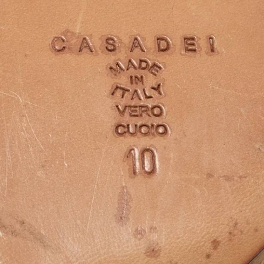 Casadei Pre-owned Leather sandals Brown Dames