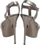 Casadei Pre-owned Leather sandals Gray Dames - Thumbnail 4