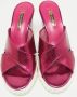 Casadei Pre-owned Leather sandals Purple Dames - Thumbnail 3