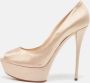 Casadei Pre-owned Satin heels Beige Dames - Thumbnail 2