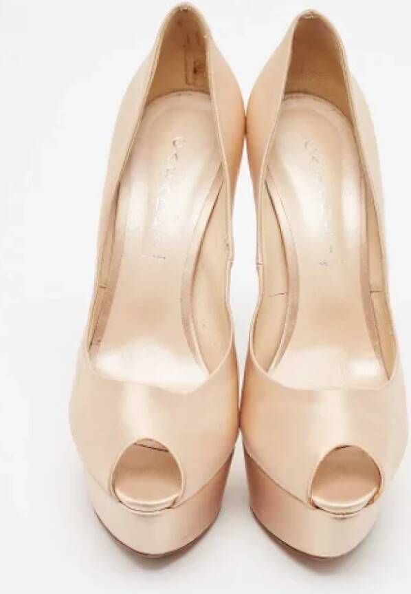 Casadei Pre-owned Satin heels Beige Dames