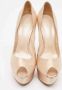 Casadei Pre-owned Satin heels Beige Dames - Thumbnail 3