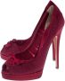 Casadei Pre-owned Satin heels Red Dames - Thumbnail 3