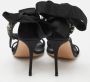 Casadei Pre-owned Satin sandals Black Dames - Thumbnail 5